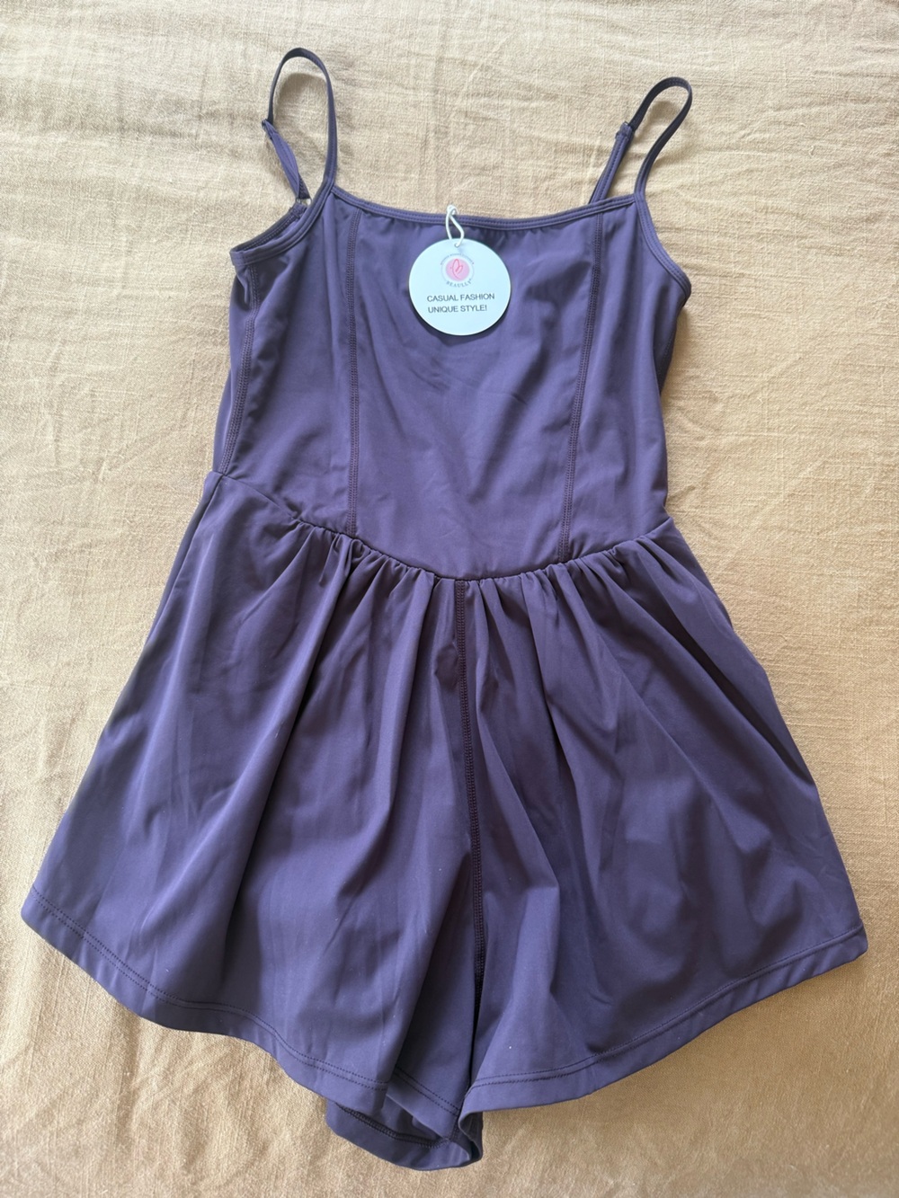 Purple Fit-and-Flare Dress